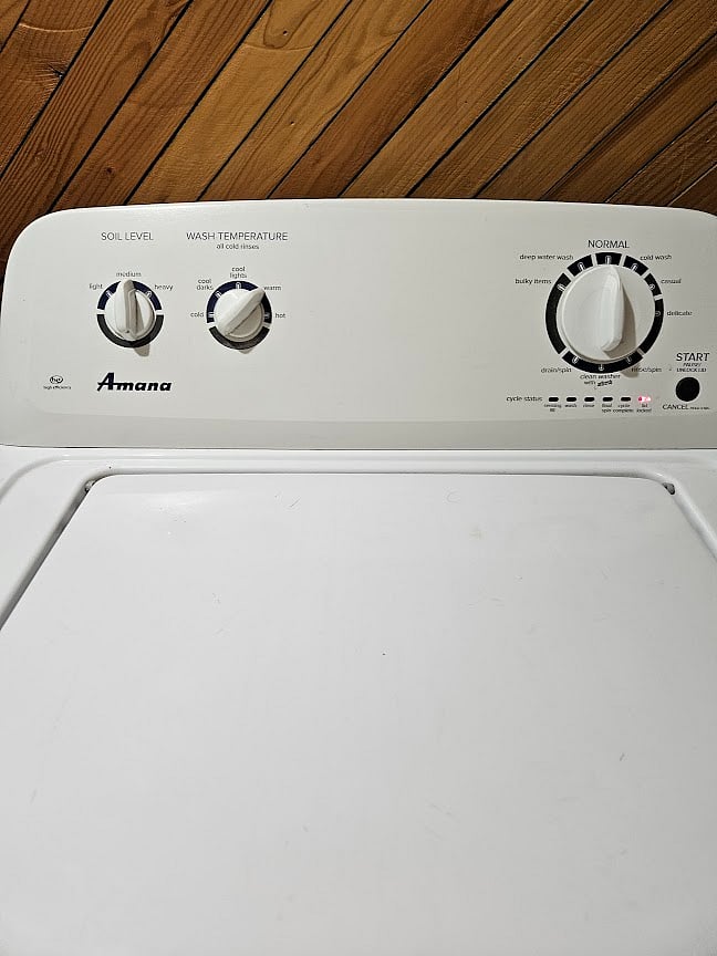 Washer and dryer in laundry room