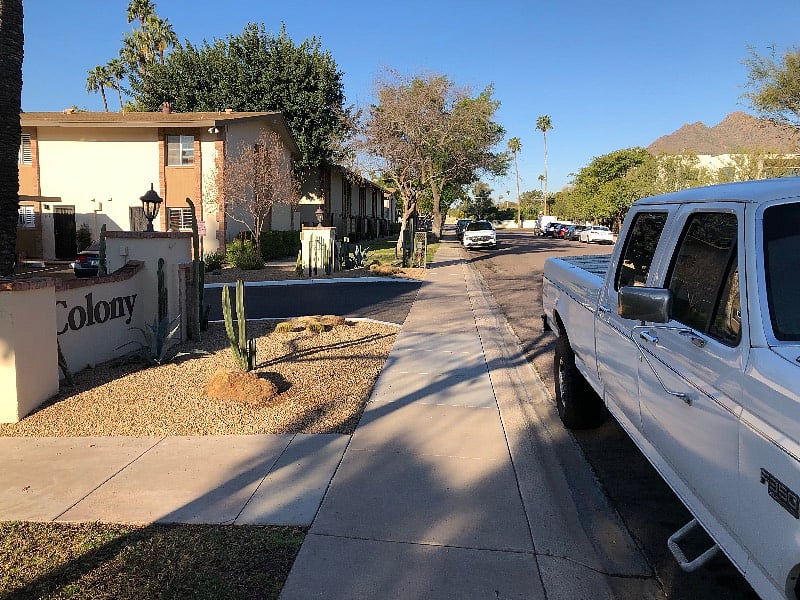 Parking area on Highland Ave.