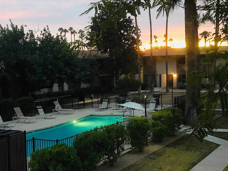 West facing patio for beautiful sunsets