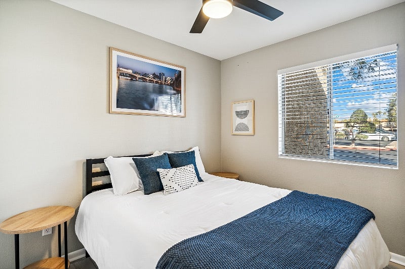 2nd bedroom with smart tv and free Youtube TV subscription.