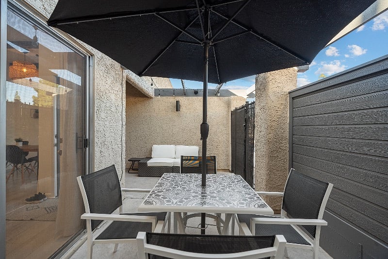 Private open air front patio another angle.