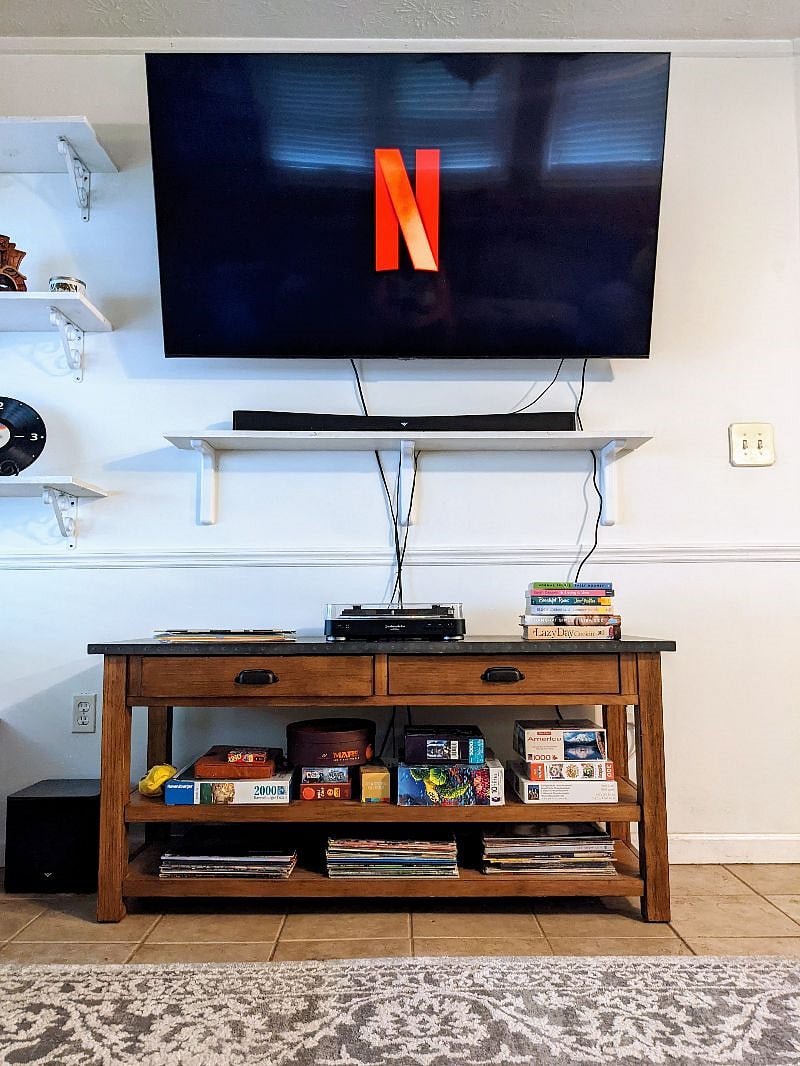 TV that is definitely too big for the space!