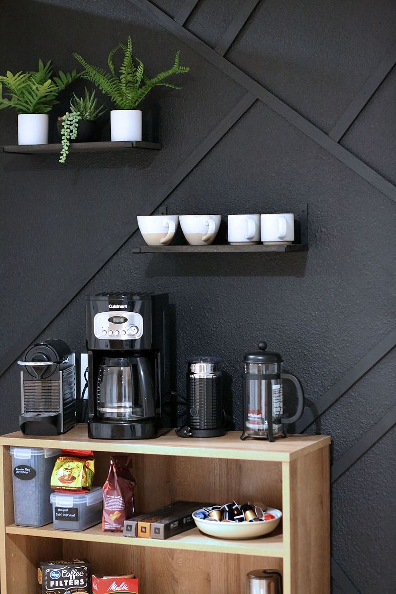 Standard coffee making and NESPRESSO machine PLUS French Press if you wanna be fancy!