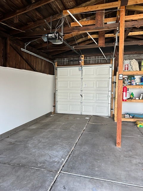 Detached electric garage with alley access