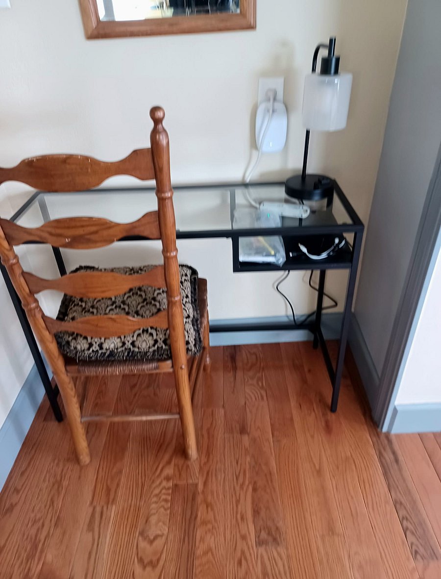 Dedicated work space with charging station for devices