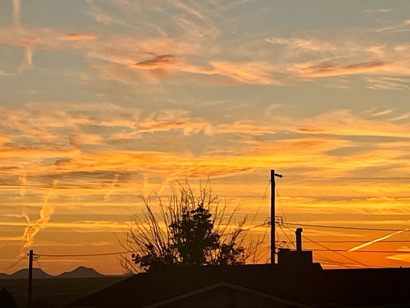 Gorgeous sunsets plus view of the mountain.