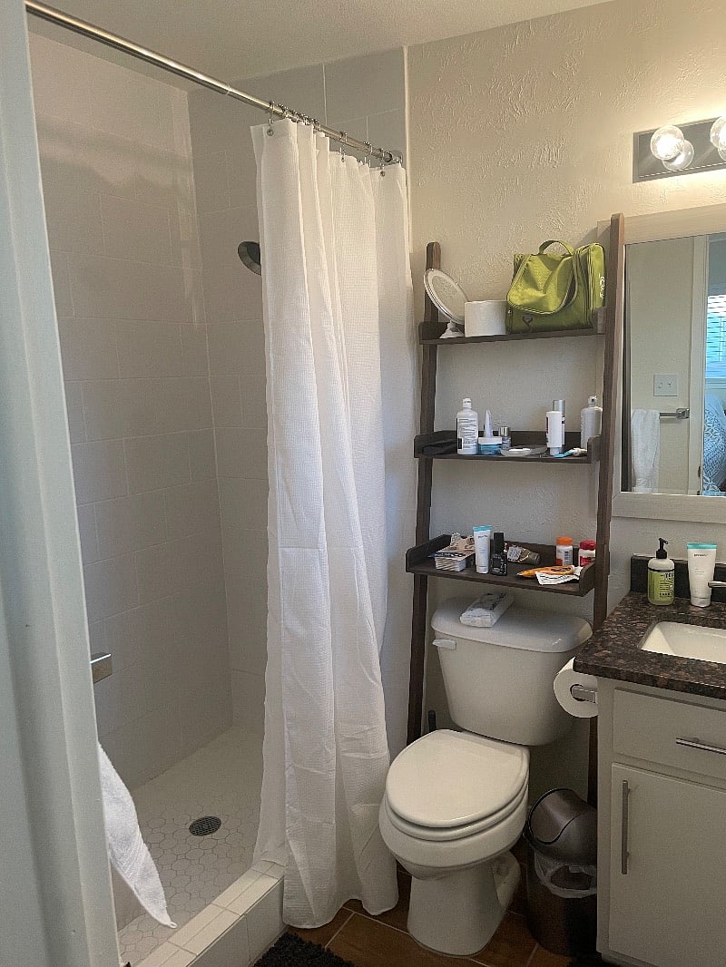 Master bathroom with HUGE tile shower