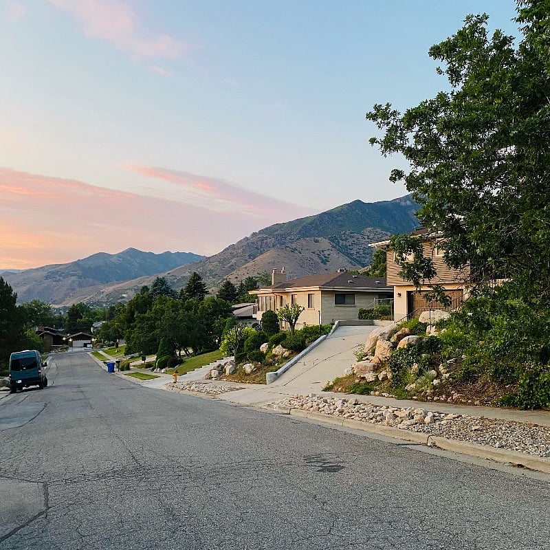 Our quiet neighborhood. Amazing for evening walks
