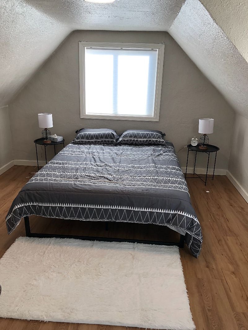Queen bed upstairs
