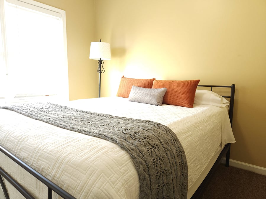 Bedroom 2: Queen bed, ceiling fan. Sleeps 2