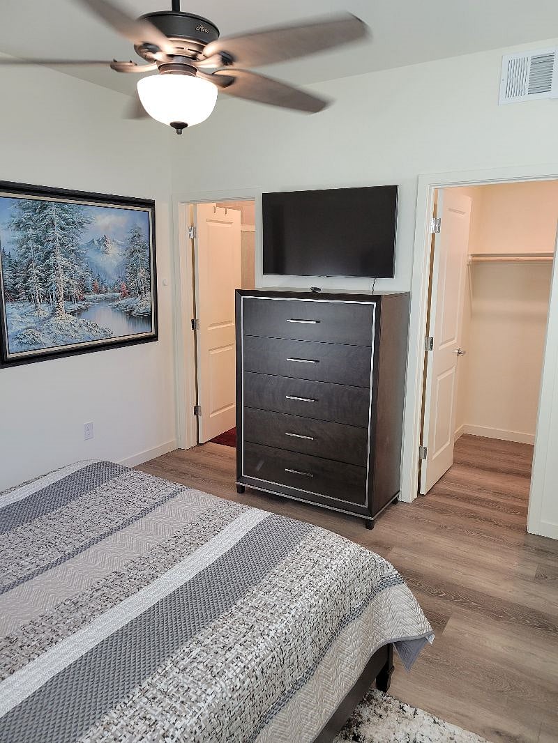 Master bath in suite on left. Walk in closet on right.