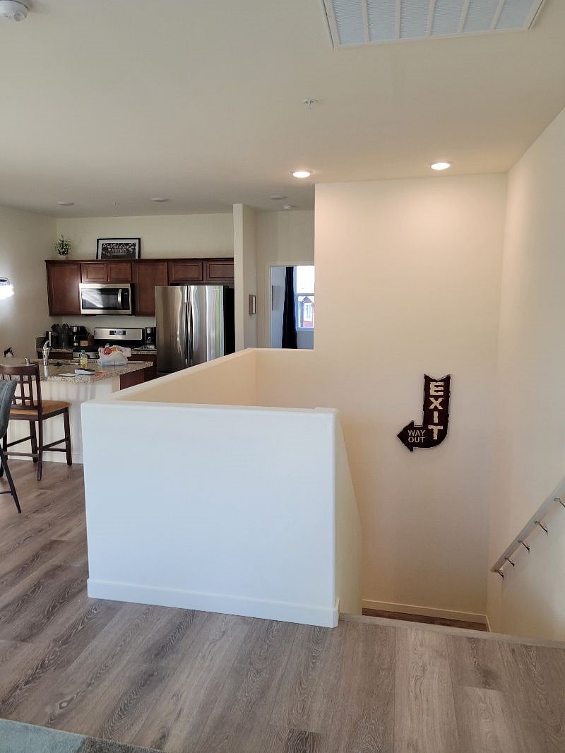 Upstairs kitchen area