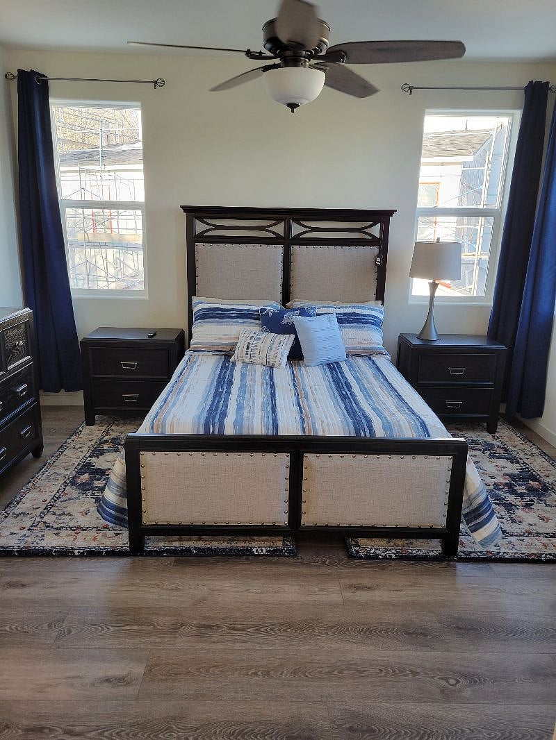 Upstairs bedroom with plenty of natural daylight