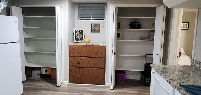 Pantry and linen closet