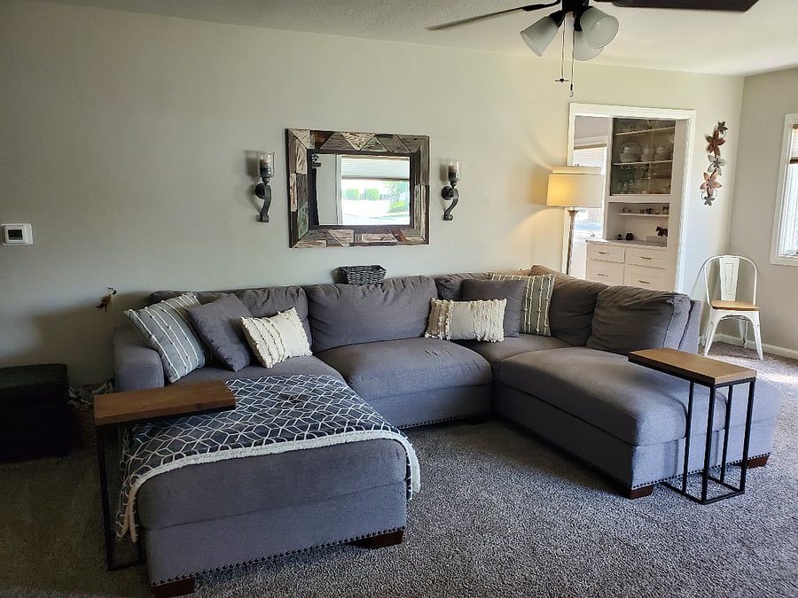 Living room with sectional sofa