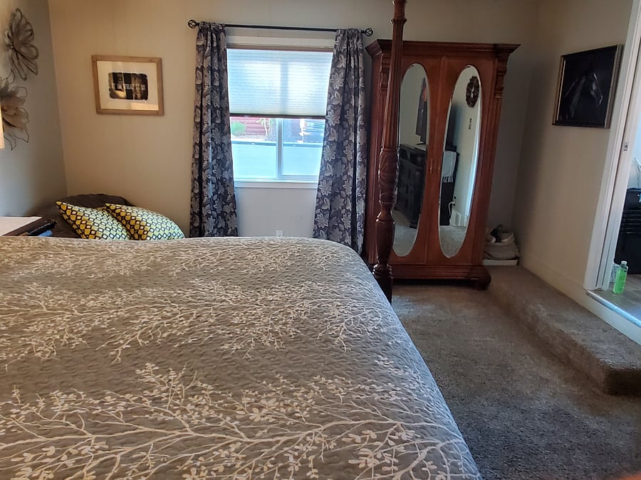 Amoire is closet in bedroom #1-but there is 10 ft of bar space in walk in coat closet