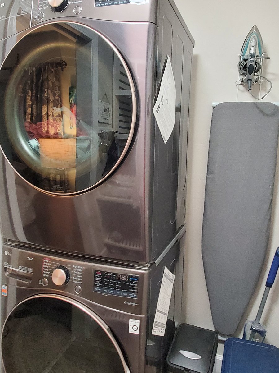 On site full size washer and dryer