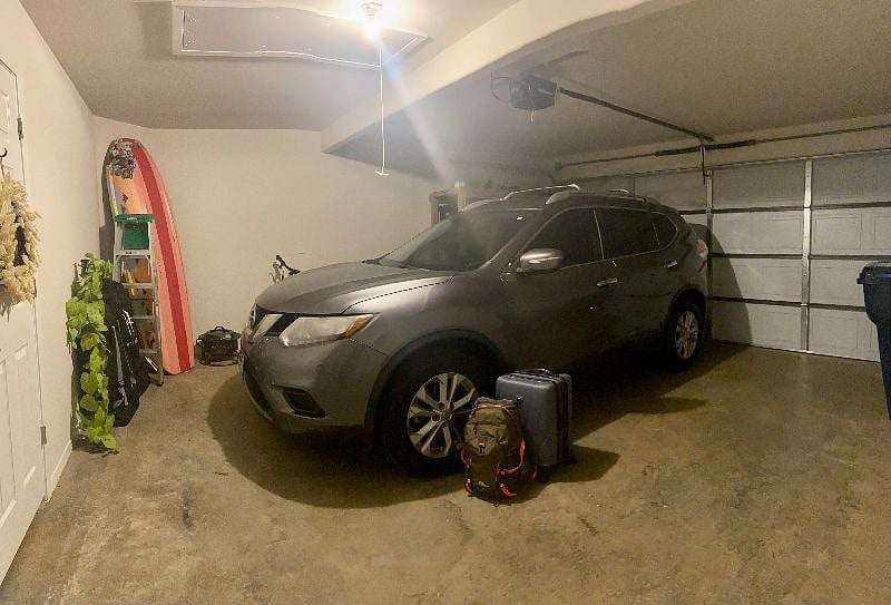garage will be empty and available to guests for parking and storage