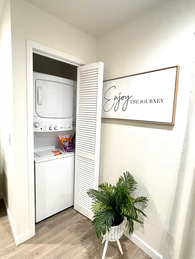 New stackable washer and dryer
