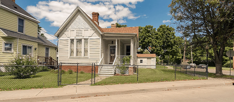Front view of house from across the street.