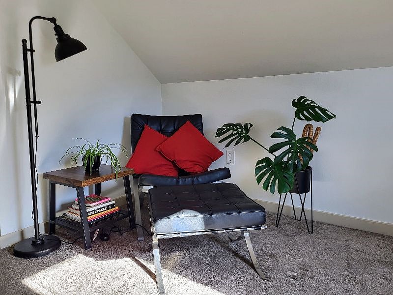 Reading nook in the den