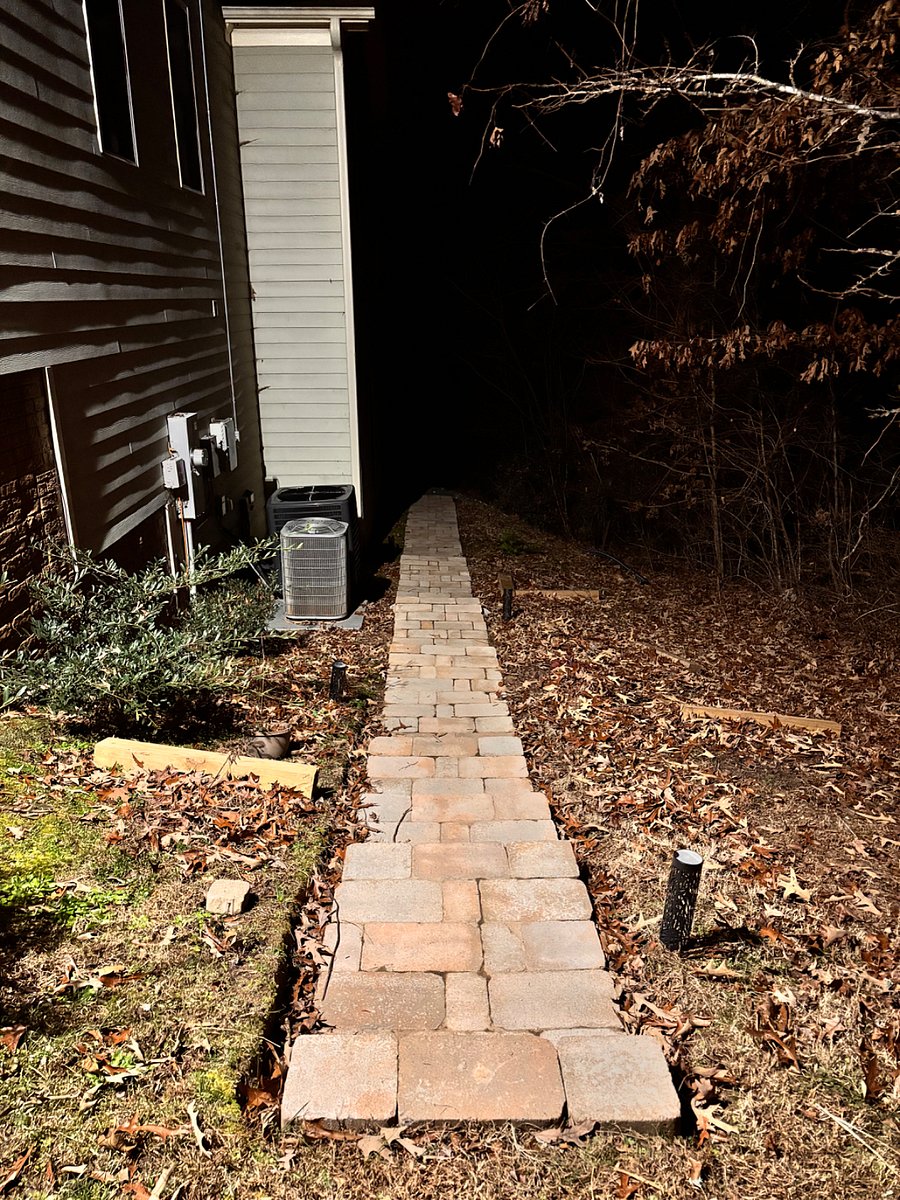 Paved steps to your front door (at night, a bright motion sensor spotlight will light your way at the top and bottom of the steps