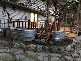 Self watering veggie beds.