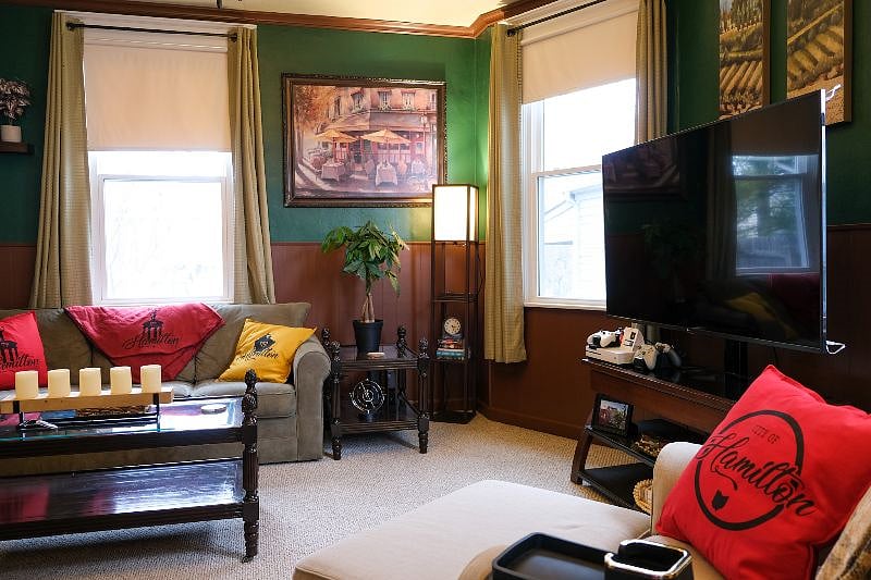 Our sitting room is equipped with a 65" TV, surround sound system and Xbox 1S with over eight pre-loaded games and a dozen physical games!