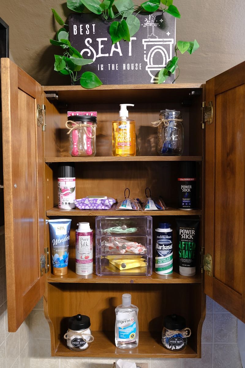 Fully stocked to meet any need for both male and female guests.