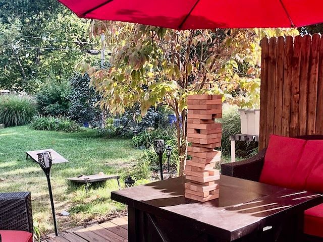 Outside games include, Giant Jenga, Giant Connect Four and Cornhole.