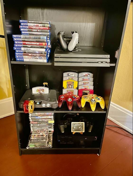 Three different game consoles available in our game room (PS4, PS2, N64 and Xbox 1s {located in sitting room}) with many different downloaded and physical games!