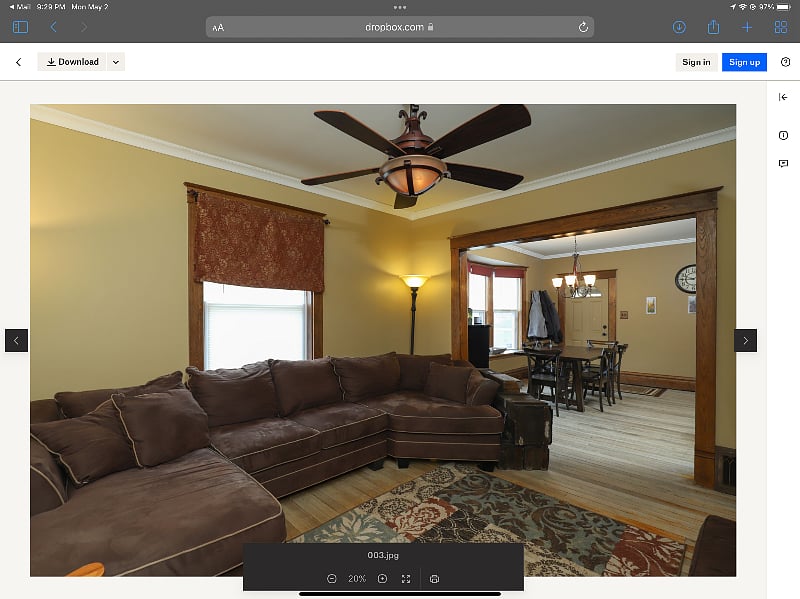 Living Room with sectional, Flat screen TV on wall