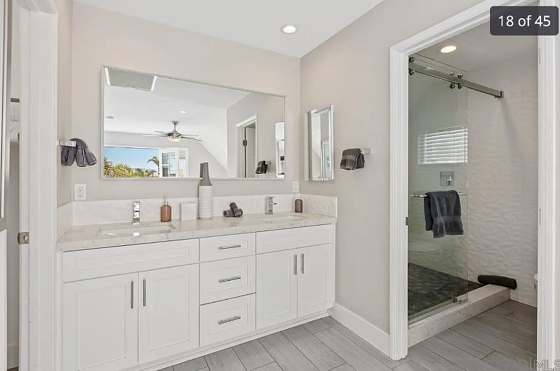 Master Bedroom vanity and bathroom.
