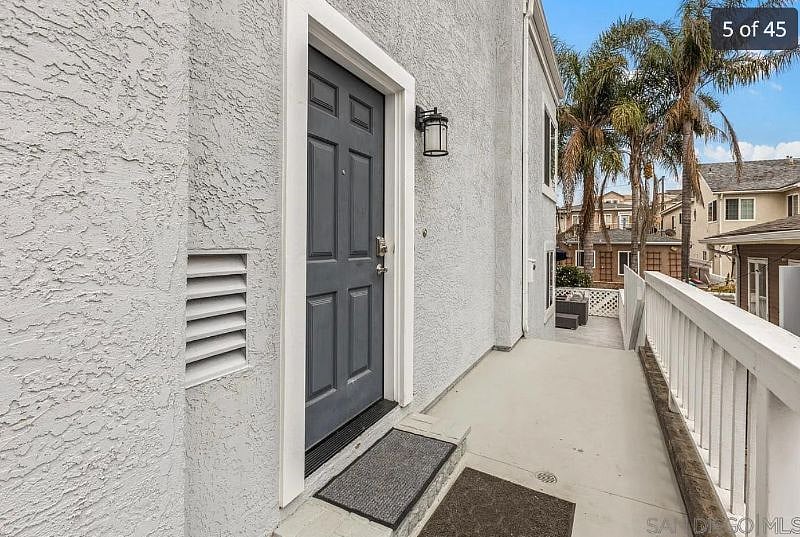 Front door with keyless entry.