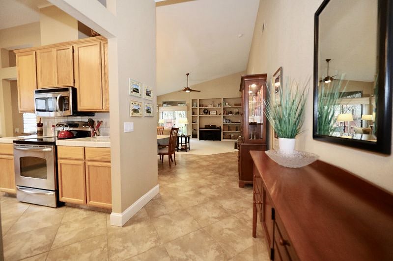 Large entry and vaulted ceilings