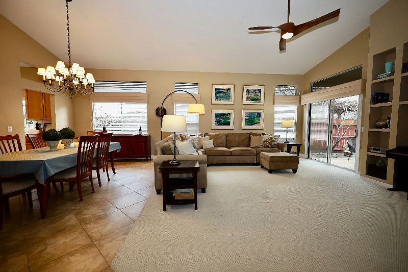 Dining table seats 6 and large family room sectional