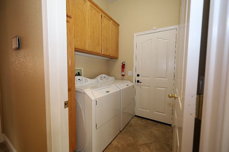 Washer and dryer, laundry soap provided