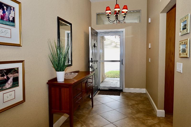 Screened entry door