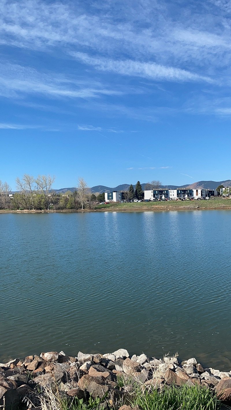 On property the reservoir with walking track and bike trail cool view of the mountains resting bench included