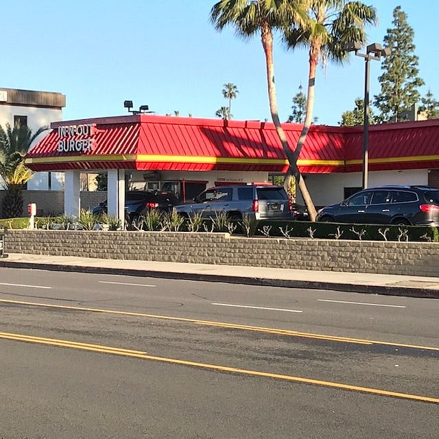 In 'n out - a California classic! Less than a mile away.