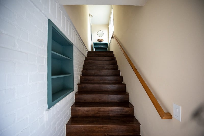 inside stairs to unit