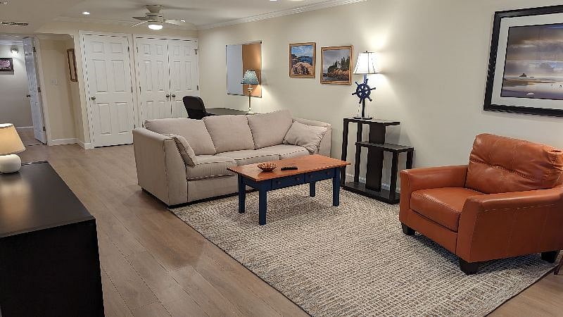 Terrace level spacious living area