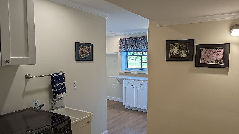 Terrace level entry foyer and laundry