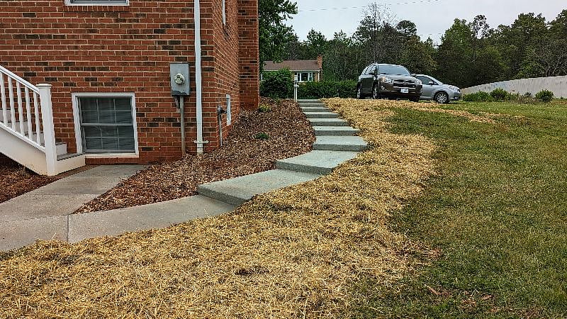 New sidewalk with plenty of parking