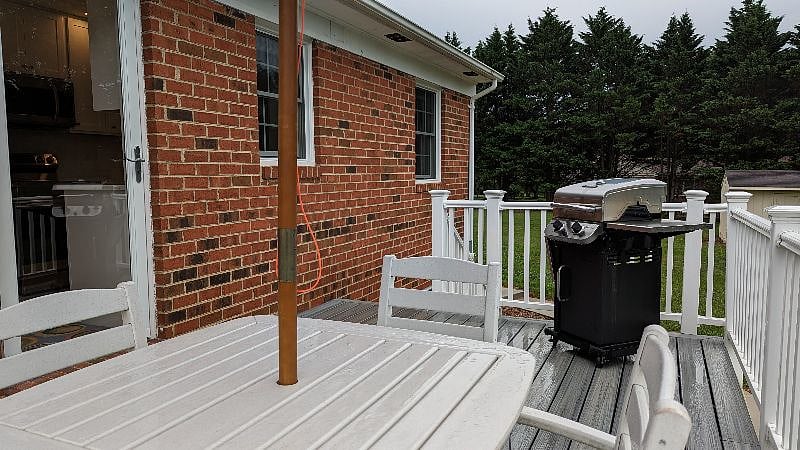 Spacious deck