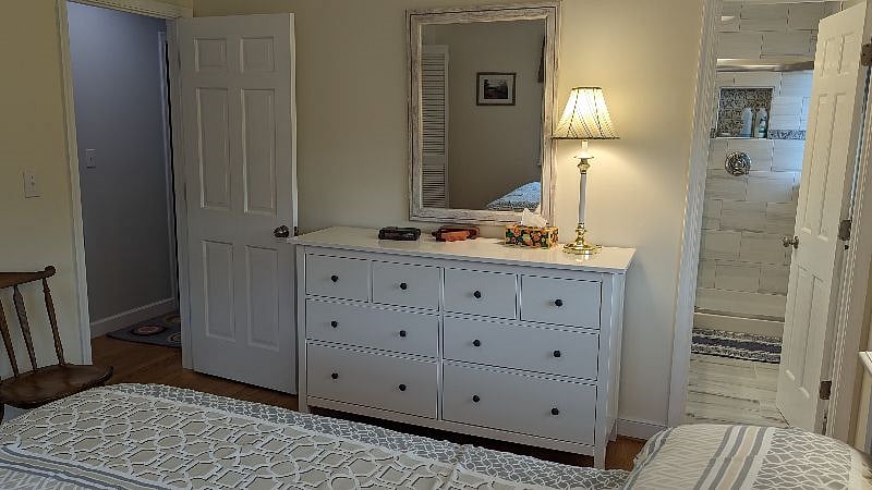 Main level master bedroom with private bath