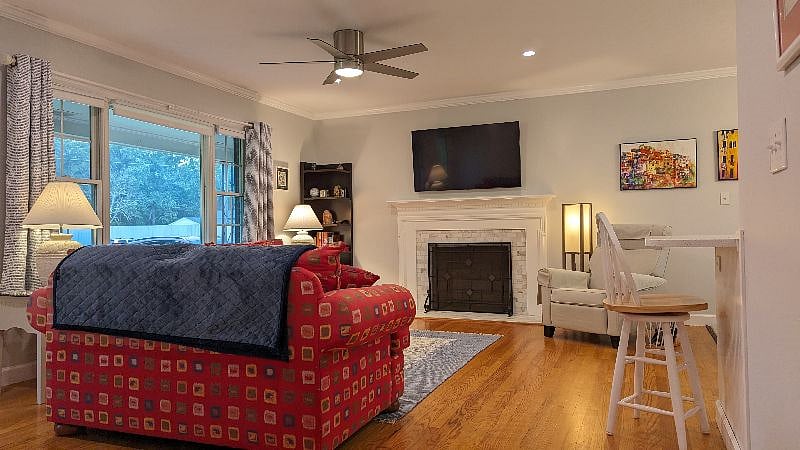 Main level living room with lots of natural light