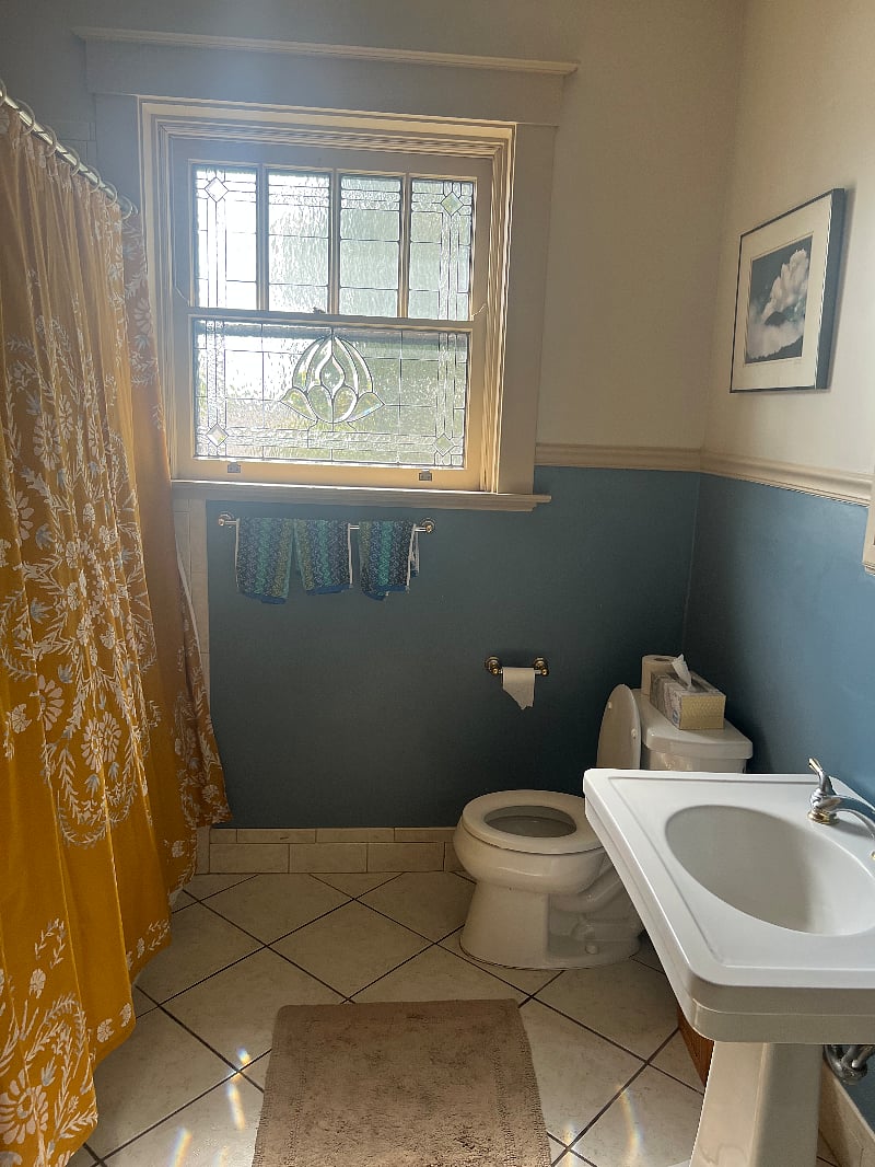 2nd floor shared bath bathroom, shower/tub; sink; large closet