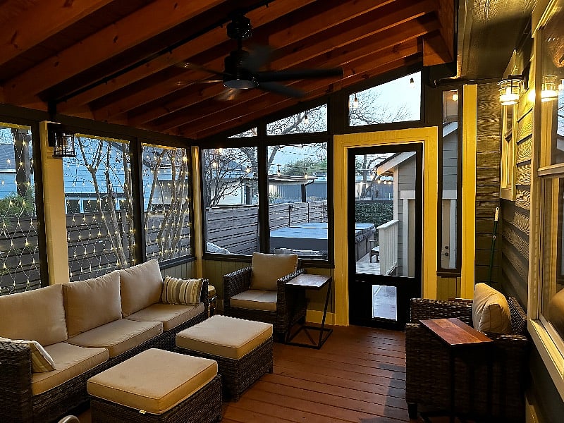 screened in back porch