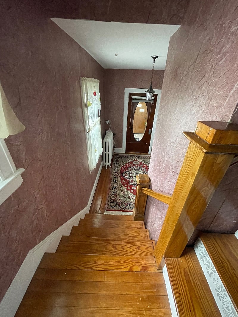 Hallway with stairs